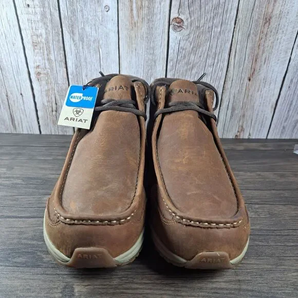 Ariat Spitfire H2O Moc Toe Men's Sz 13 Wide (EE) Leather Boot Reliable Brown